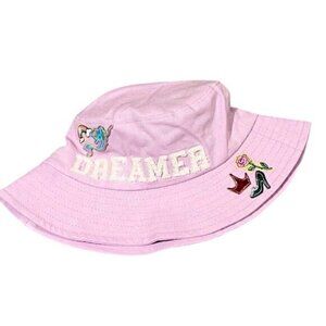 Disney Princess Icons Bucket Hat Fuzzy Embroidered Dreamer Princess & Patches